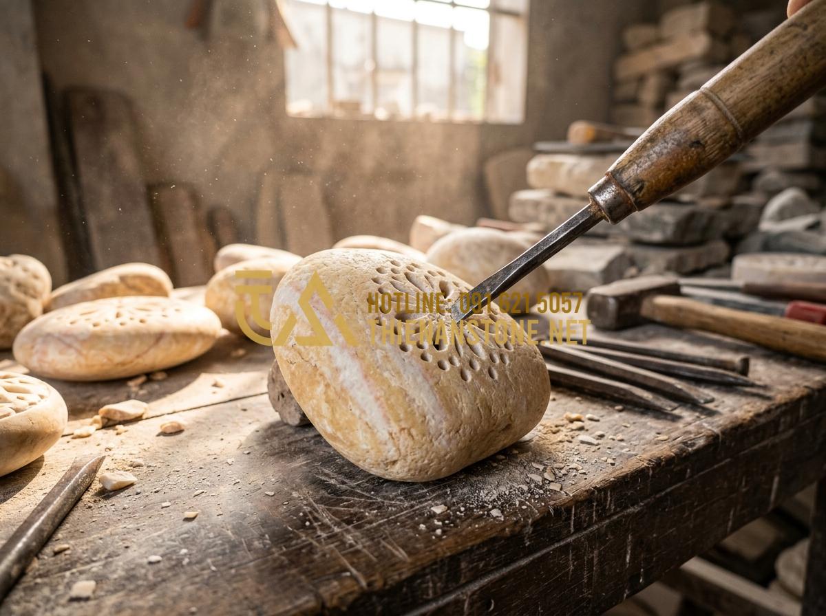 15+ Mẫu nắp hút đáy bể cá bằng đá đẹp, tinh xảo cho mọi phong cách thiết kế - Tạo ảnh tiếng Anh: A collection of various natural river pebble stones being han
