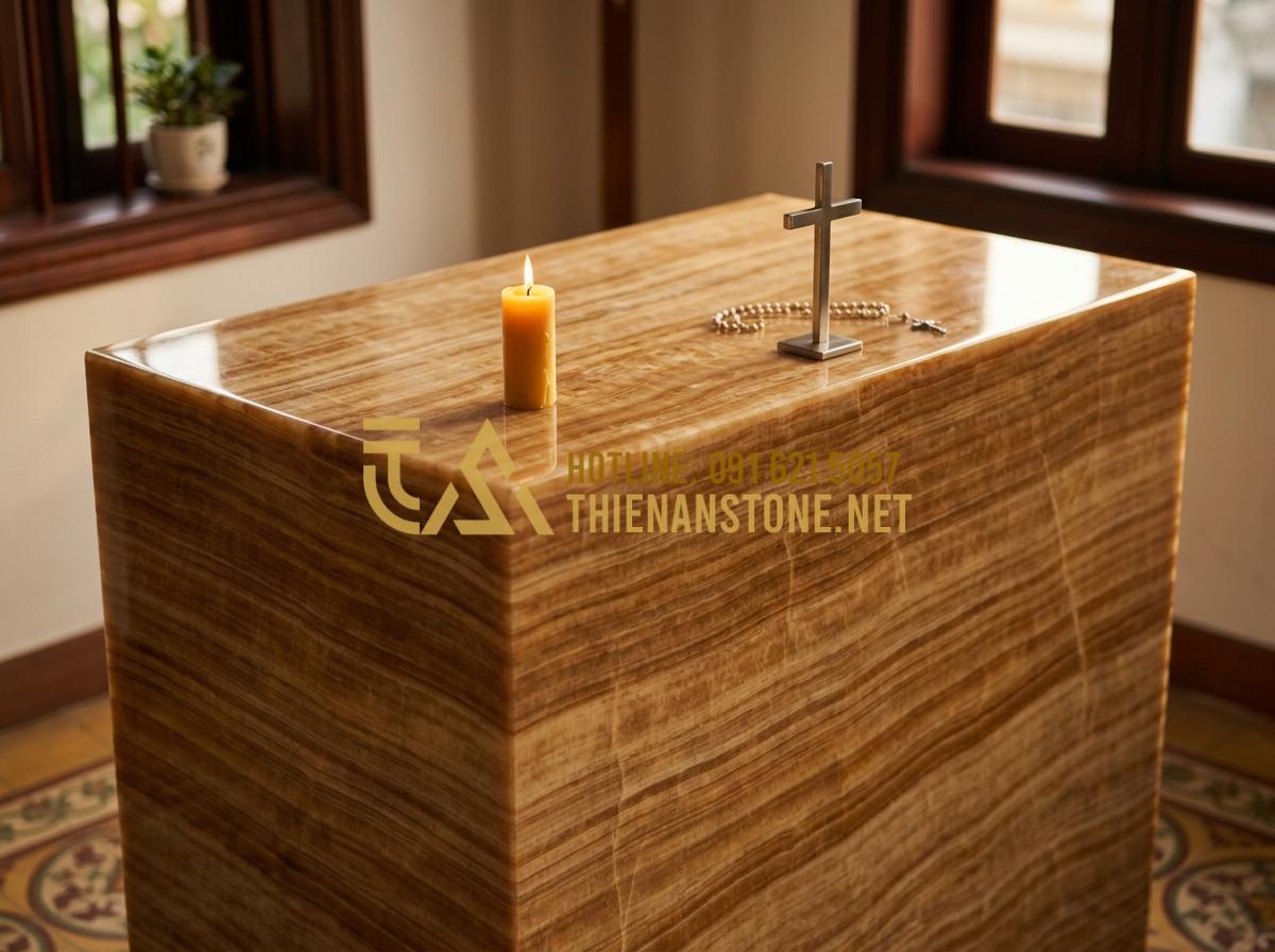 7+ Mẫu Bàn Thờ Đá Công Giáo Mini Cho Gia Đình Chung Cư Đẹp Tinh Tế - Hình 7 7+ Mẫu Bàn Thờ Đá Công Giáo Mini Cho Gia Đình Chung Cư Đẹp Tinh Tế - Tạo ảnh tiếng Anh: [A happy young Catholic family of three kneeling together in