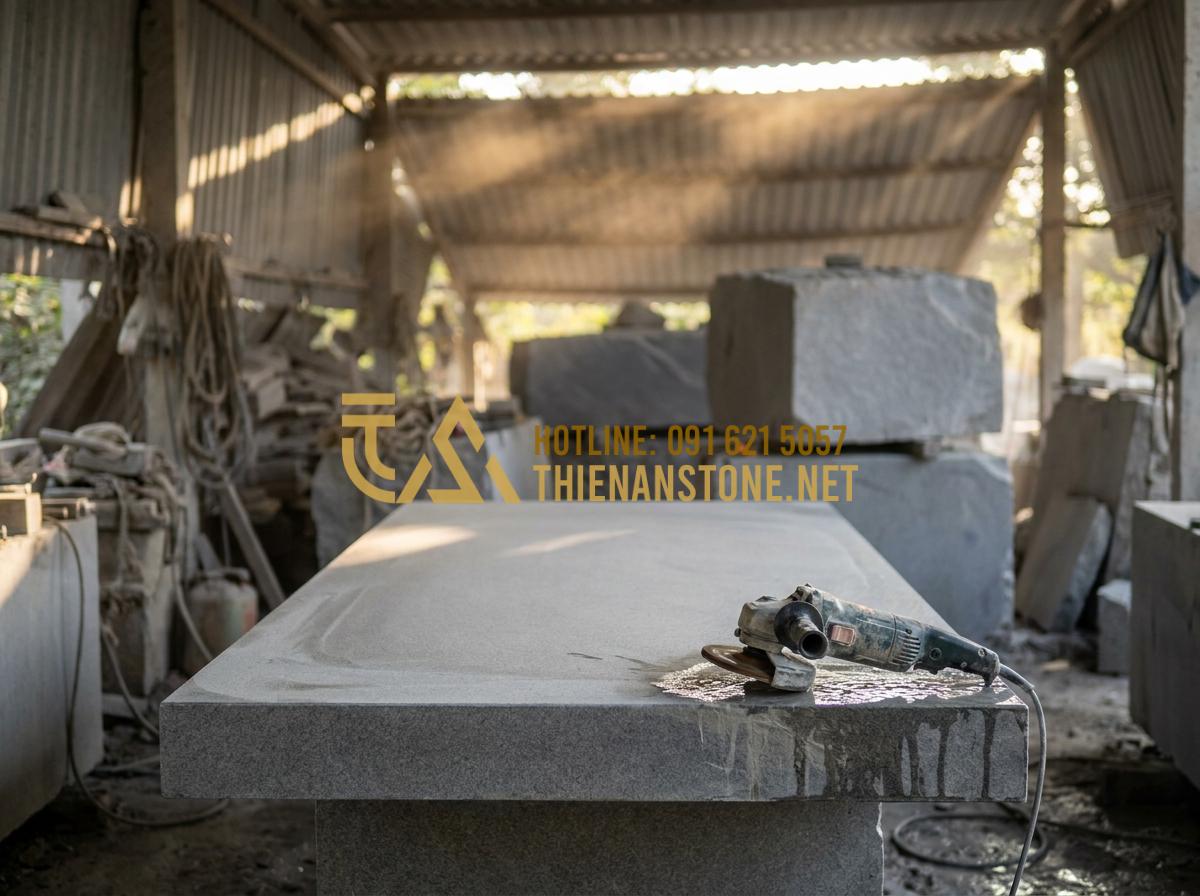 99+ Mẫu Bàn Ăn Bằng Đá Đẹp, Sang Trọng Dẫn Đầu Xu Hướng 2026 - Hình 4 99+ Mẫu Bàn Ăn Bằng Đá Đẹp, Sang Trọng Dẫn Đầu Xu Hướng 2026 - Tạo ảnh tiếng Anh: A skilled stone craftsman in a traditional workshop, carefull