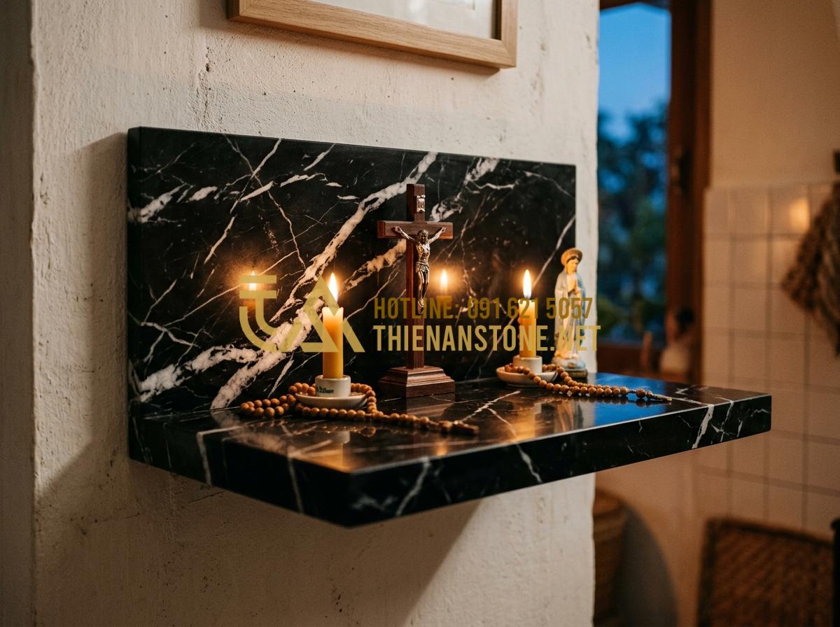 Bàn Thờ Chúa Treo Tường Hiện Đại: Giải Pháp Cho Căn Hộ Chung Cư Và Nhà Nhỏ - Hình 2 Bàn Thờ Chúa Treo Tường Hiện Đại: Giải Pháp Cho Căn Hộ Chung Cư Và Nhà Nhỏ - Tạo ảnh tiếng Anh: A close-up shot of a family including parents and a child pra