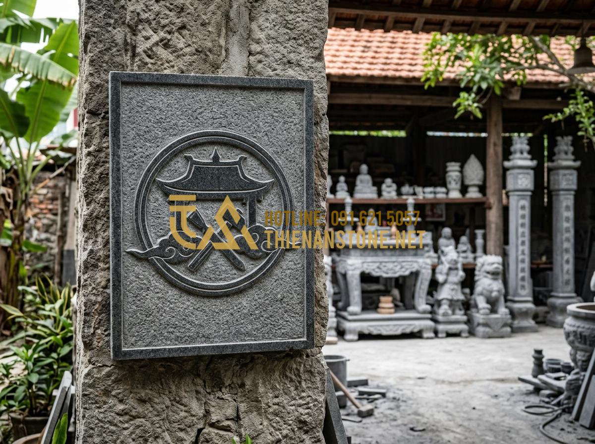Bàn Thờ Chúa Treo Tường Hiện Đại: Giải Pháp Cho Căn Hộ Chung Cư Và Nhà Nhỏ - Hình 8 Bàn Thờ Chúa Treo Tường Hiện Đại: Giải Pháp Cho Căn Hộ Chung Cư Và Nhà Nhỏ - Tạo ảnh tiếng Anh: High-quality professional photo of the Thien An Stone worksho