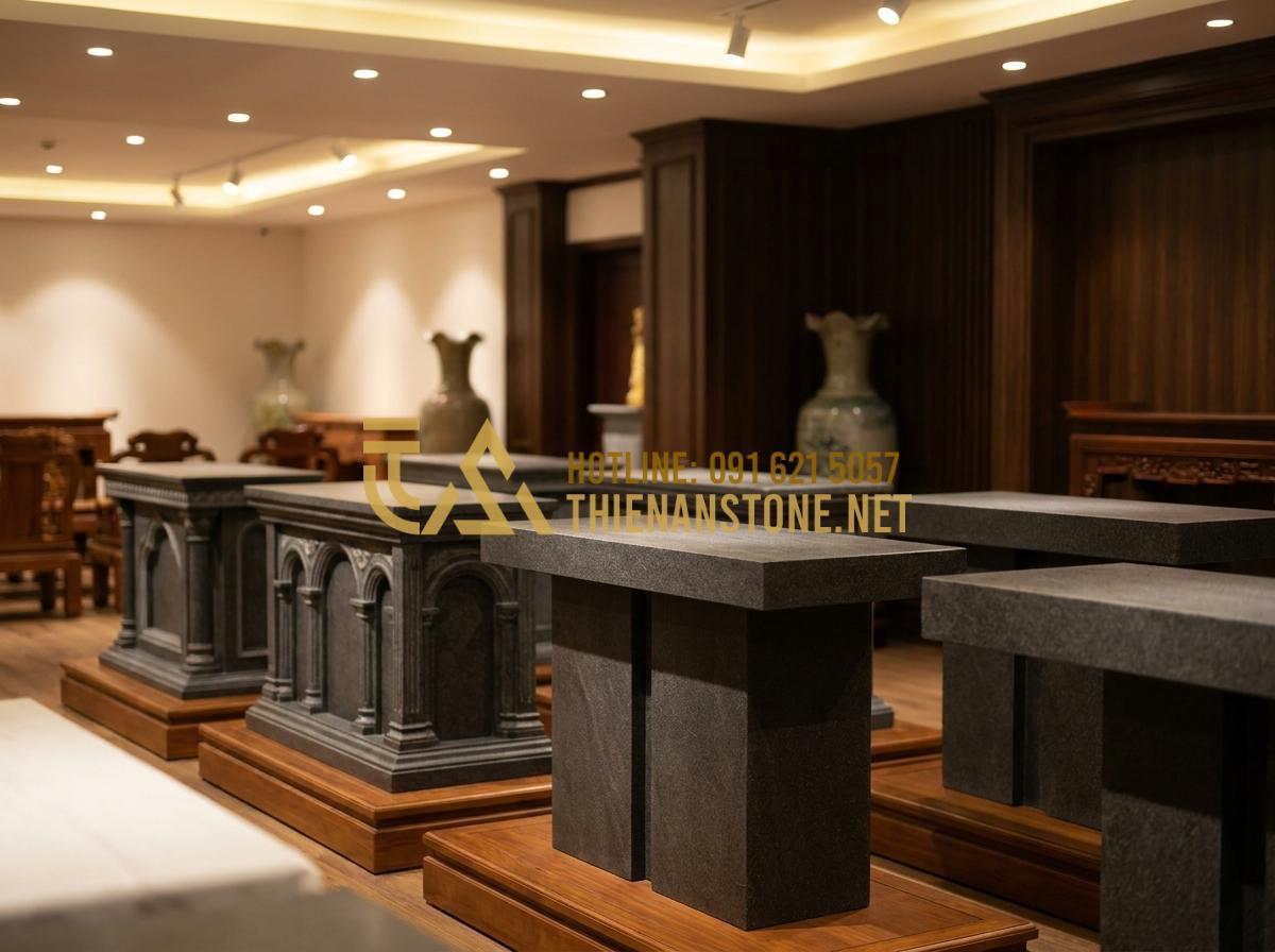 Bàn Thờ Đá Công Giáo: Tuyệt Tác Tâm Linh & Top 30+ Mẫu Đỉnh Cao 2026 - Tạo ảnh tiếng Anh: A collection of various natural stone Catholic altars display