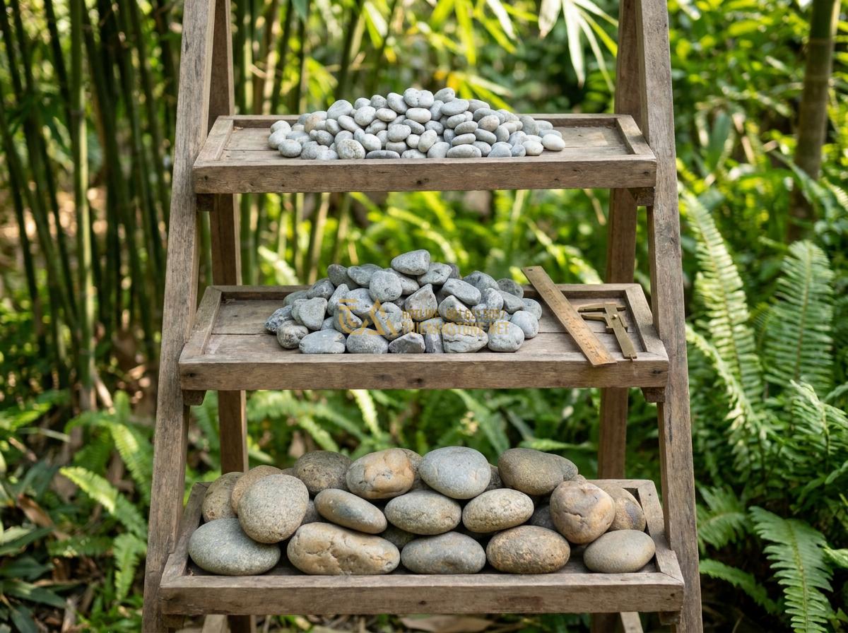 Bảng Báo Giá Đá Cuội Mới Nhất 2026 - Địa Chỉ Cung Cấp Sỉ Lẻ Uy Tín - Professional categorization chart visualization of 2026 popular pebble stone typ