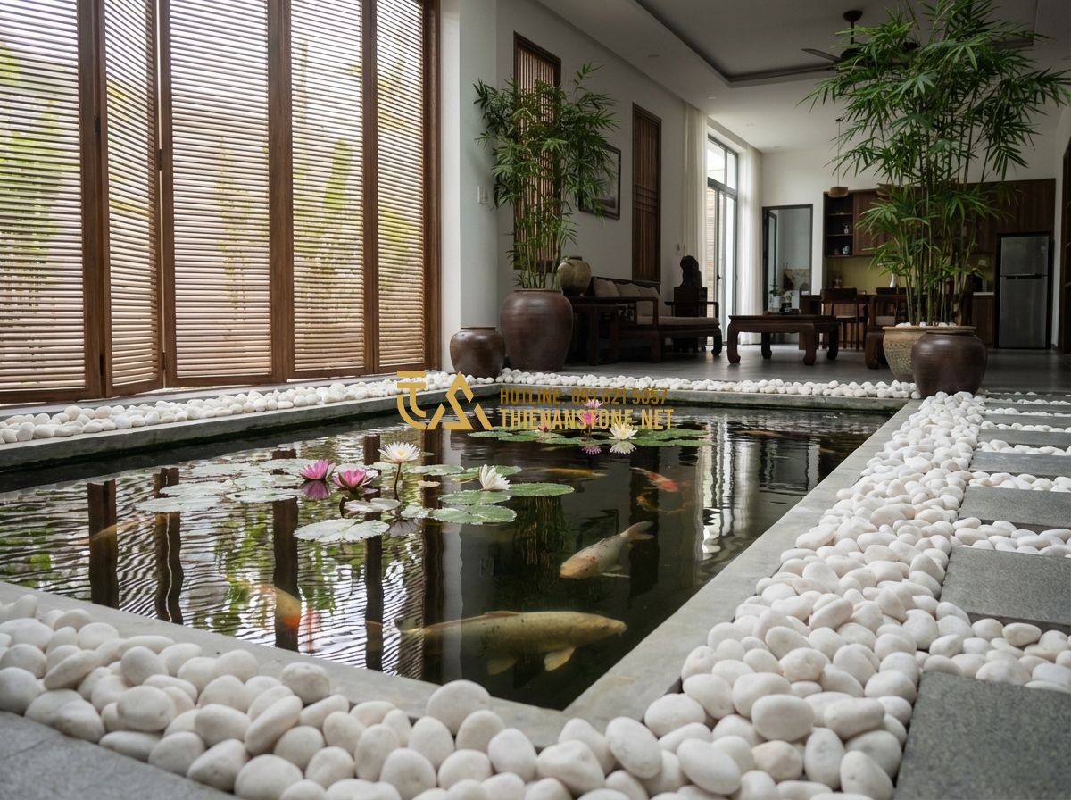 Bảng Báo Giá Sỏi Trang Trí Sân Vườn Và Bể Cá Cập Nhật Mới Nhất 2024 - Hình 3 Bảng Báo Giá Sỏi Trang Trí Sân Vườn Và Bể Cá Cập Nhật Mới Nhất 2024 - Tạo ảnh tiếng Anh: A professional infographic price list for decorative stones a