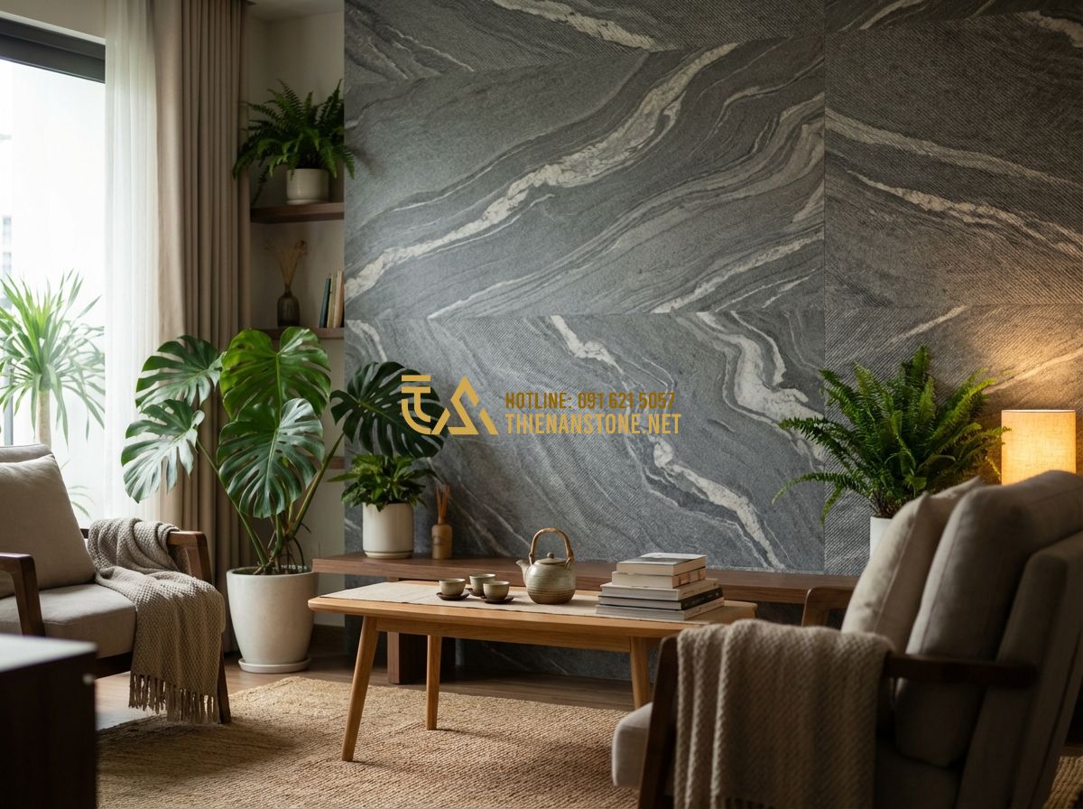 Báo Giá Đá Răng Lược Ốp Tường Mới Nhất 2026 – Giá Đá Răng Lược Đen Theo M2 Chi Tiết - Hình 6 Báo Giá Đá Răng Lược Ốp Tường Mới Nhất 2026 – Giá Đá Răng Lược Đen Theo M2 Chi Tiết - Tạo ảnh tiếng Anh: A lifestyle photo of a happy family, a middle-aged couple and