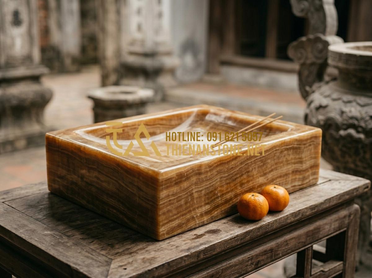 Bát Hương Đá Cổ: Khám Phá Vẻ Đẹp Trầm Mặc Và Ý Nghĩa Tâm Linh Sâu Sắc - Hình 9 Bát Hương Đá Cổ: Khám Phá Vẻ Đẹp Trầm Mặc Và Ý Nghĩa Tâm Linh Sâu Sắc - Tạo ảnh tiếng Anh: An emotional scene of a grandfather and his young grandson st