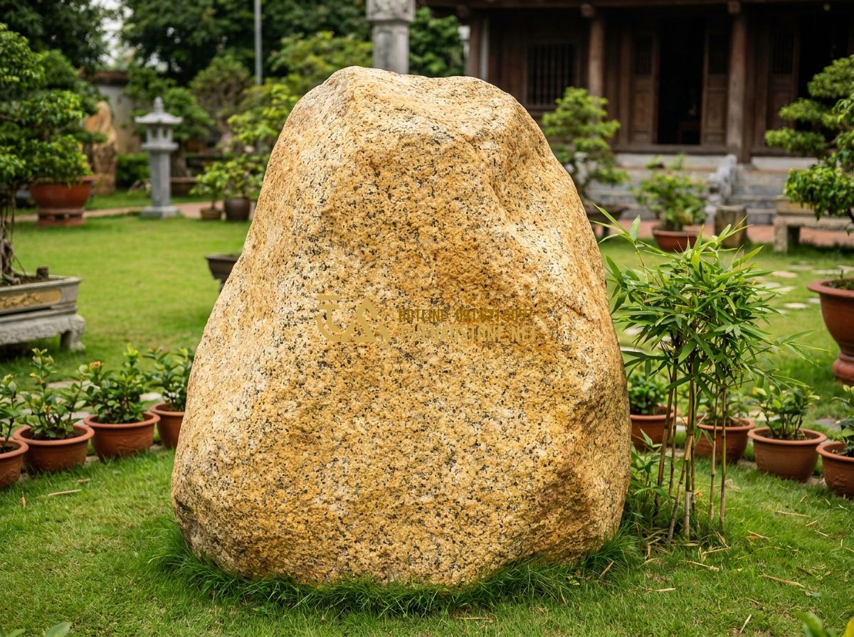 Cách Lát Đá Cubic Sân Vườn Chuẩn Kỹ Thuật – Hướng Dẫn Thi Công Đẹp Bền Mãi - Hình 1 Cách Lát Đá Cubic Sân Vườn Chuẩn Kỹ Thuật – Hướng Dẫn Thi Công Đẹp Bền Mãi - Tạo ảnh tiếng Anh: A high-angle close-up shot of natural grey cubic basalt stone