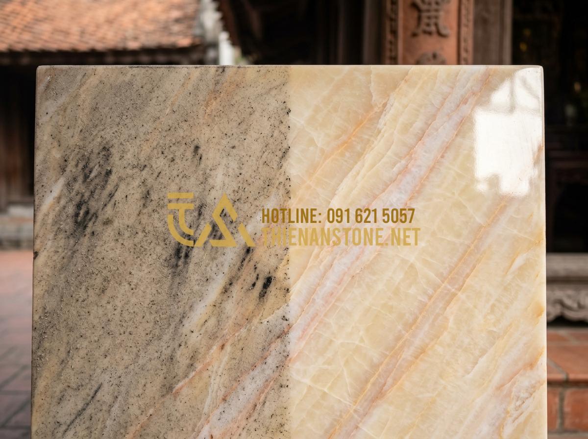 Cách Vệ Sinh Và Bảo Quản Bàn Thờ Đá Công Giáo Luôn Sáng Bóng Như Mới - Tạo ảnh tiếng Anh: Close-up macro photography showing the texture of natural whi