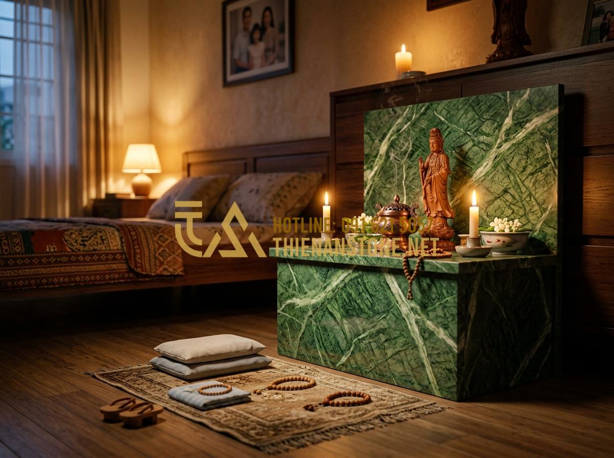 Có Nên Để Bàn Thờ Chúa Trong Phòng Ngủ? Tư Vấn Từ Chuyên Gia Tâm Linh - Hình 4 Có Nên Để Bàn Thờ Chúa Trong Phòng Ngủ? Tư Vấn Từ Chuyên Gia Tâm Linh - Tạo ảnh tiếng Anh: A touching scene of a young Vietnamese couple and their child
