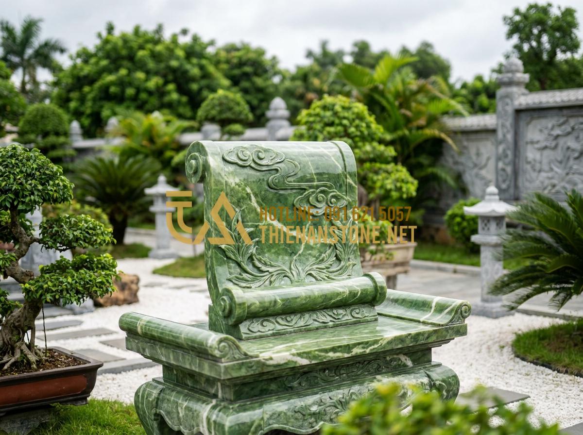 Cuốn Thư Đá Lăng Mộ Đẹp Nhất: Tổng Hợp Các Mẫu Cho Nghĩa Trang Gia Đình - Completed beautiful stone tomb scroll project by Thien An Stone in a luxurious f