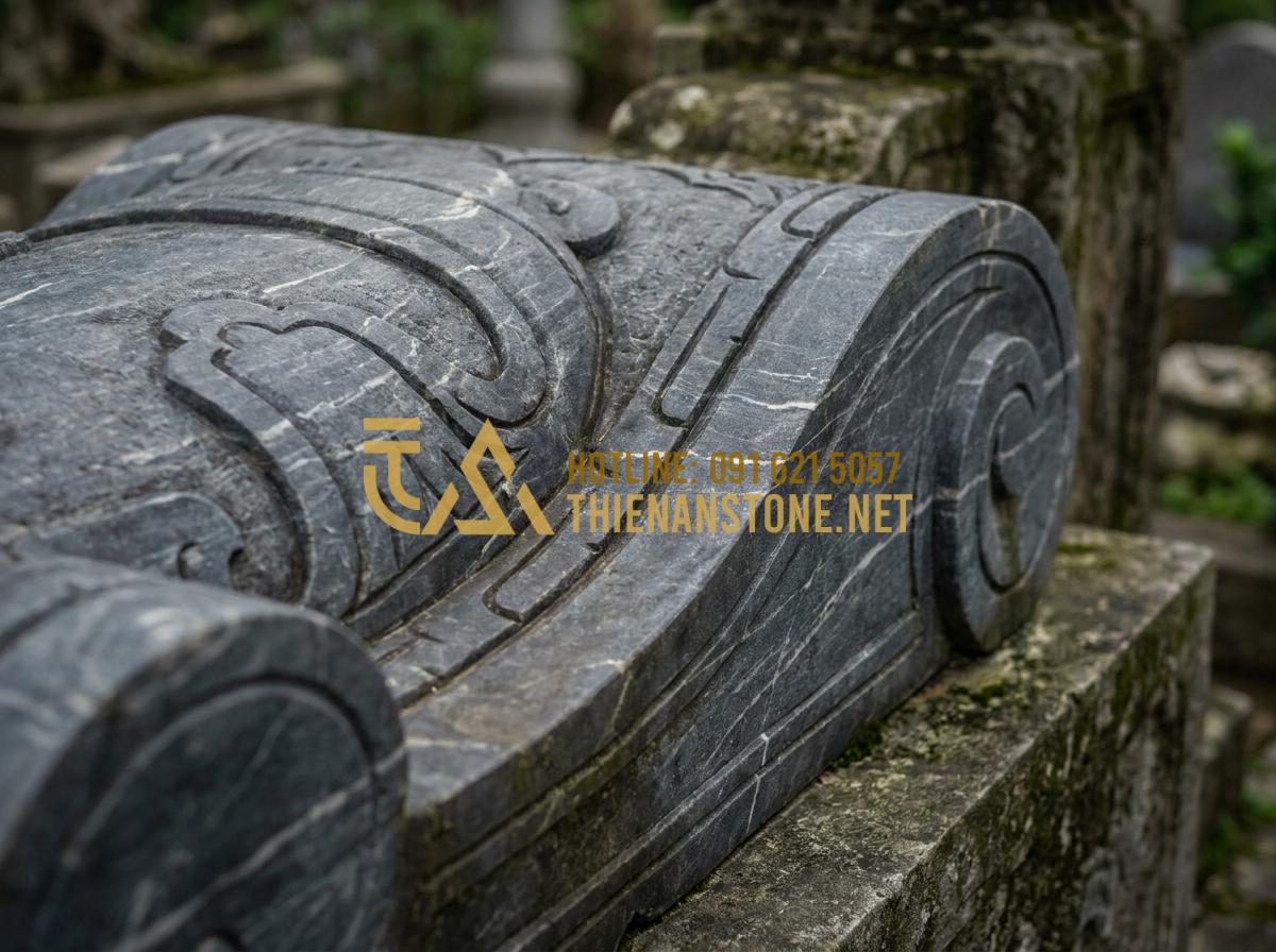 Cuốn Thư Đá Lăng Mộ Đẹp Nhất: Tổng Hợp Các Mẫu Cho Nghĩa Trang Gia Đình - Detailed view highlighting selection criteria features like material quality, ca