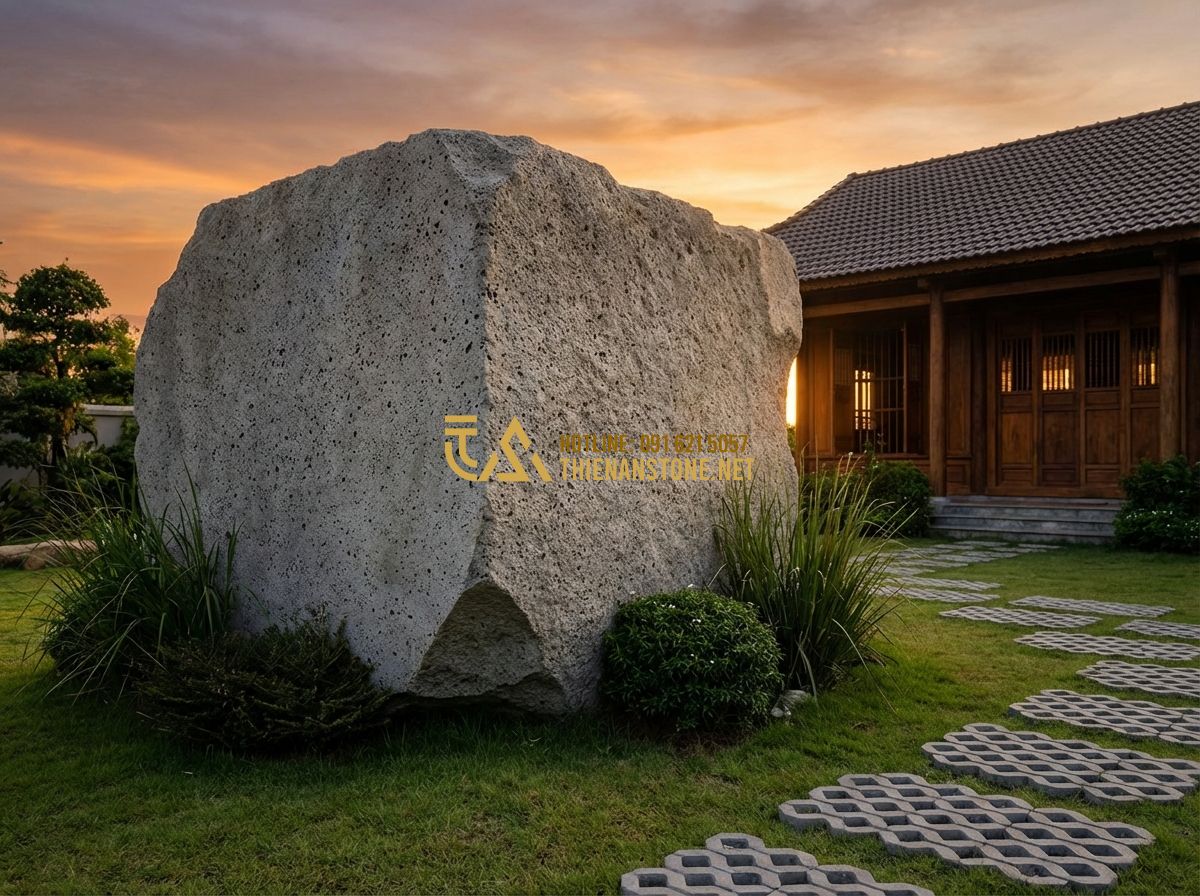 Đá Bước Dạo Tổ Ong Xám Đang Là Xu Hướng Hot Nhất Cho Sân Vườn Hiện Đại - Hình 5 Đá Bước Dạo Tổ Ong Xám Đang Là Xu Hướng Hot Nhất Cho Sân Vườn Hiện Đại - Tạo ảnh tiếng Anh: An elderly Vietnamese man with a gentle smile, sitting on a w
