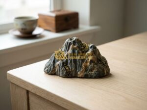 Đá Cảnh Mini Và Đá Cảnh Bể Cá: Ý Tưởng Trang Trí Không Gian Nhỏ Đẹp Mê Hoặc - Tạo ảnh tiếng Anh: A high-resolution close-up of a premium mini decorative stone