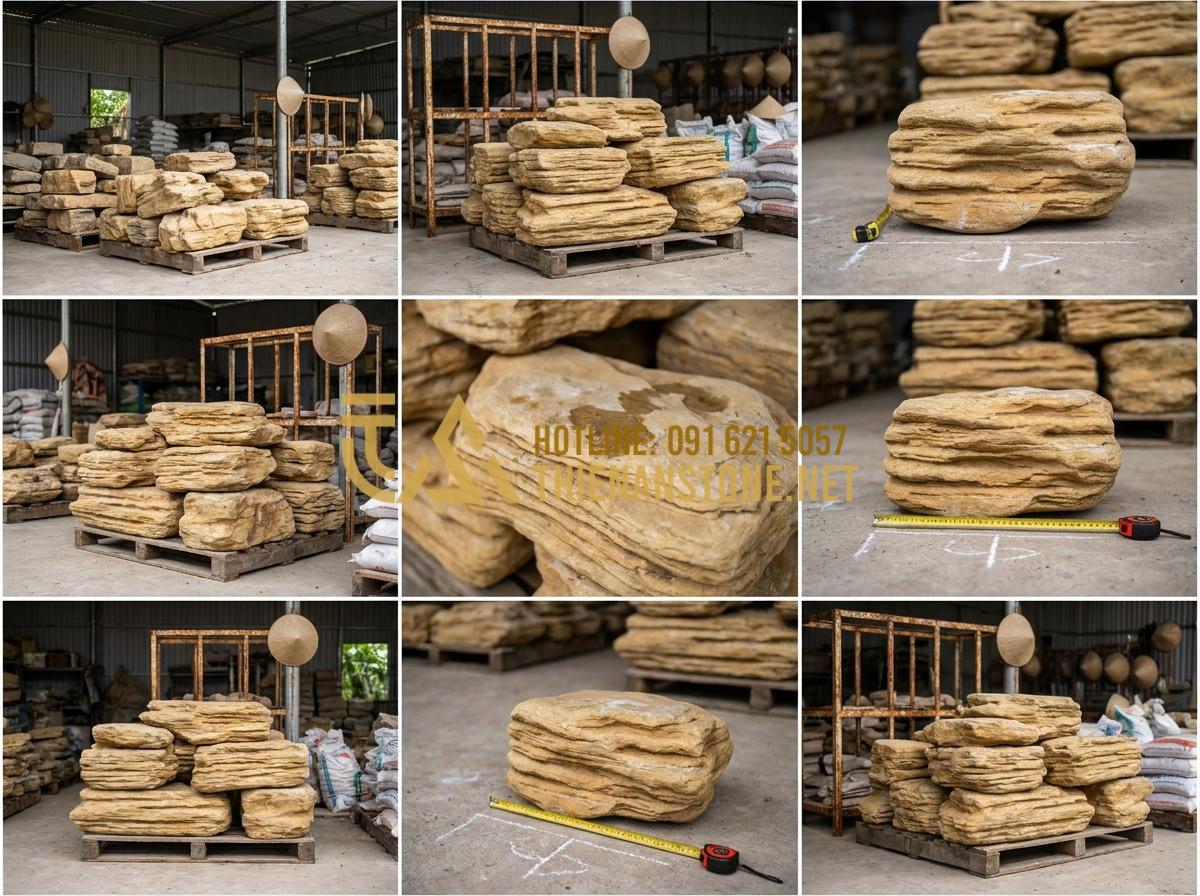Đá Cổ Thạch Giá Bao Nhiêu? Bảng Báo Giá Chi Tiết Sỉ & Lẻ Mới Nhất - Hình 16 Đá Cổ Thạch Giá Bao Nhiêu? Bảng Báo Giá Chi Tiết Sỉ & Lẻ Mới Nhất - Customer buying process photos showing inspection and selection of co thach ston