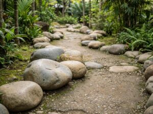 Đá Cuội Lớn (Đá Cuội To): Bảng Giá Chi Tiết & Nơi Mua Chuyên Sỉ Lẻ - High-resolution photo of oversized smooth river pebbles in natural earth tones s