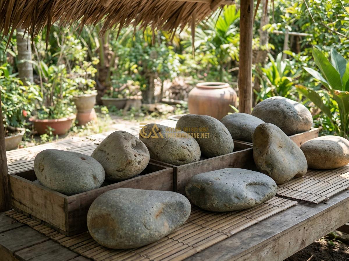 Đá Cuội Lớn (Đá Cuội To): Bảng Giá Chi Tiết & Nơi Mua Chuyên Sỉ Lẻ - Updated 2026 price list for oversized river pebbles with various sizes and color