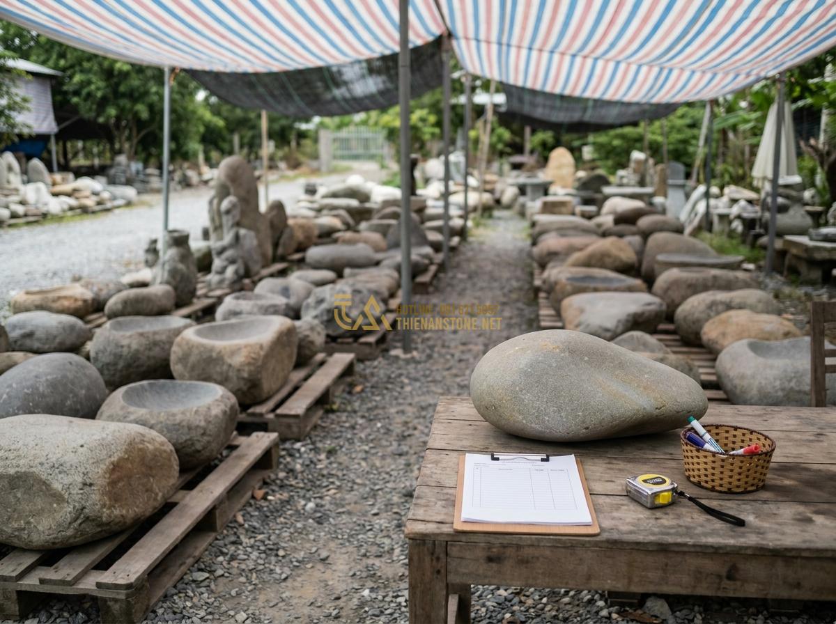 Đá Cuội Lớn (Đá Cuội To): Bảng Giá Chi Tiết & Nơi Mua Chuyên Sỉ Lẻ - Customer-friendly purchasing process for oversized stones at a reputable stone s