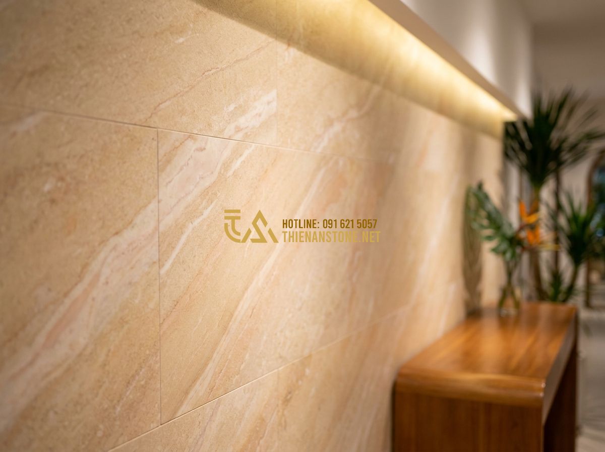 Đá Ốp Tường Giá Rẻ Mà Vẫn Đẹp – Bí Quyết Chọn & Mua Đá Ốp Tường Tiết Kiệm 2026 - Tạo ảnh tiếng Anh: A professional close-up of various natural stone wall tiles i