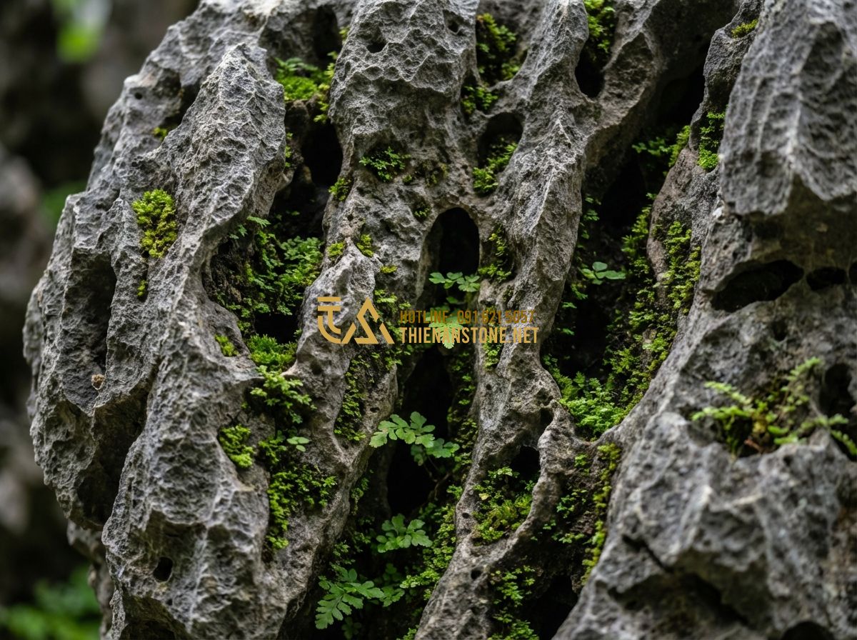 Đá Tai Mèo Bonsai Và Cách Làm Tiểu Cảnh Đá Tai Mèo Đẹp Chuẩn Chuyên Gia - Tạo ảnh tiếng Anh: Macro photography showing the detailed surface of a cat ear s