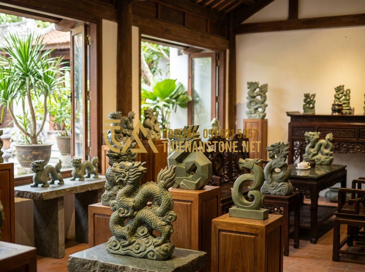 Địa Chỉ Nhận Thi Công Chiếu Rồng Đá Tại Hà Nội, Hải Phòng Và Các Tỉnh Miền Bắc - Hình 13 Địa Chỉ Nhận Thi Công Chiếu Rồng Đá Tại Hà Nội, Hải Phòng Và Các Tỉnh Miền Bắc - Variety of different stone dragon design samples including traditional and moder