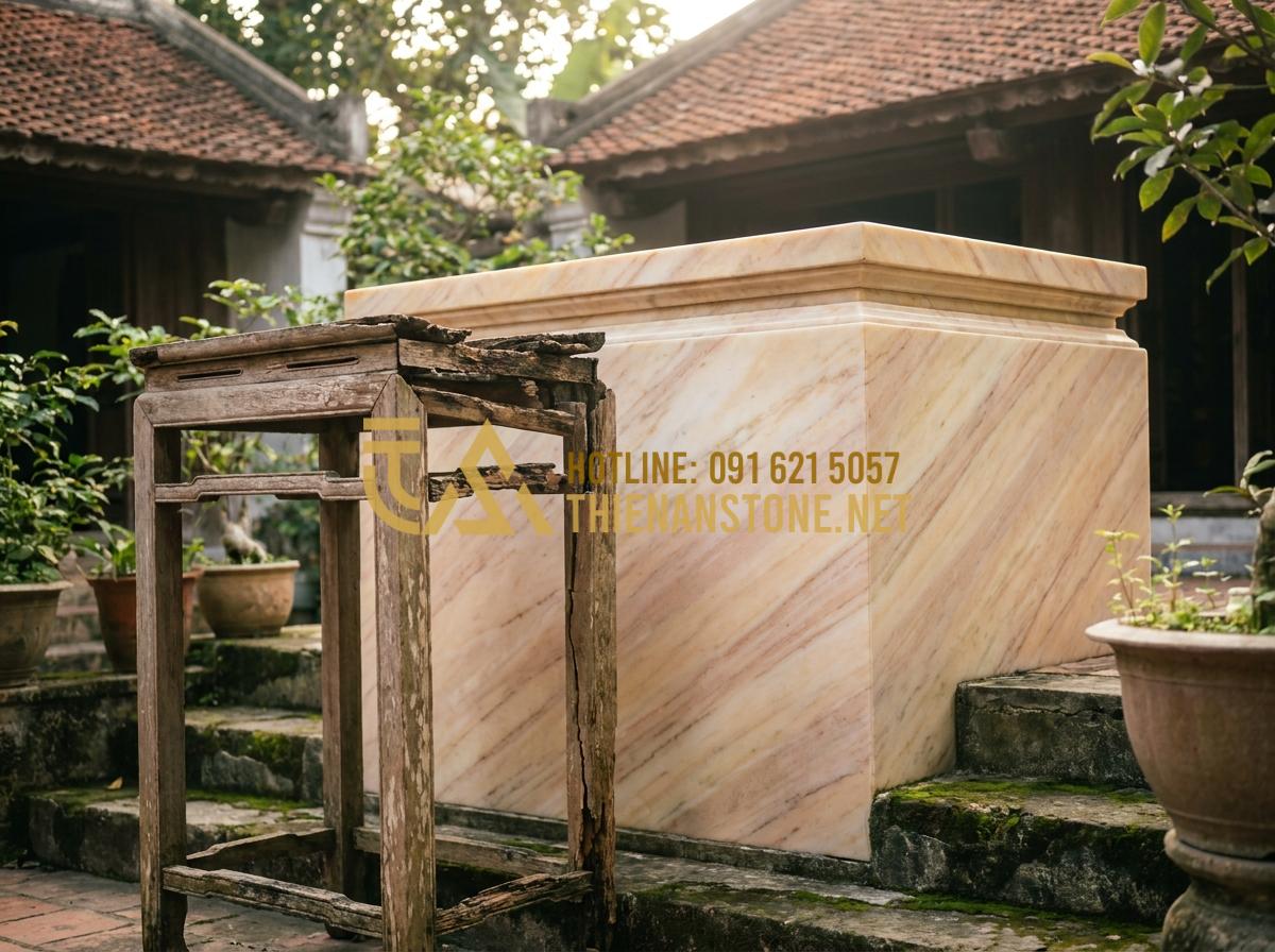 Giải Mã Giấc Mơ Thấy Bàn Thờ Thần Tài Đánh Con Gì Và Điềm Báo Cát Hung? - Hình 3 Giải Mã Giấc Mơ Thấy Bàn Thờ Thần Tài Đánh Con Gì Và Điềm Báo Cát Hung? - Tạo ảnh tiếng Anh: A conceptual artistic image showing a cracked wooden altar be