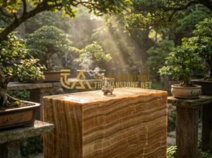 Hướng Dẫn Cách Lập Bàn Thờ Ngoài Trời: Quy Trình Xây Và Sắm Lễ Cúng Đầy Đủ - Tạo ảnh tiếng Anh: [A traditional Vietnamese outdoor stone altar (Ban Thien) pla