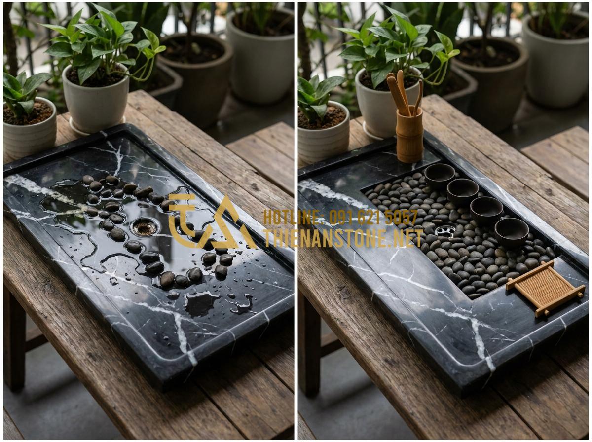 Hướng Dẫn Cách Lắp Đặt Và Xử Lý Khay Trà Đá Thoát Nước Luôn Khô Thoáng - Before and after comparison of correctly fixed drainage installation errors on p