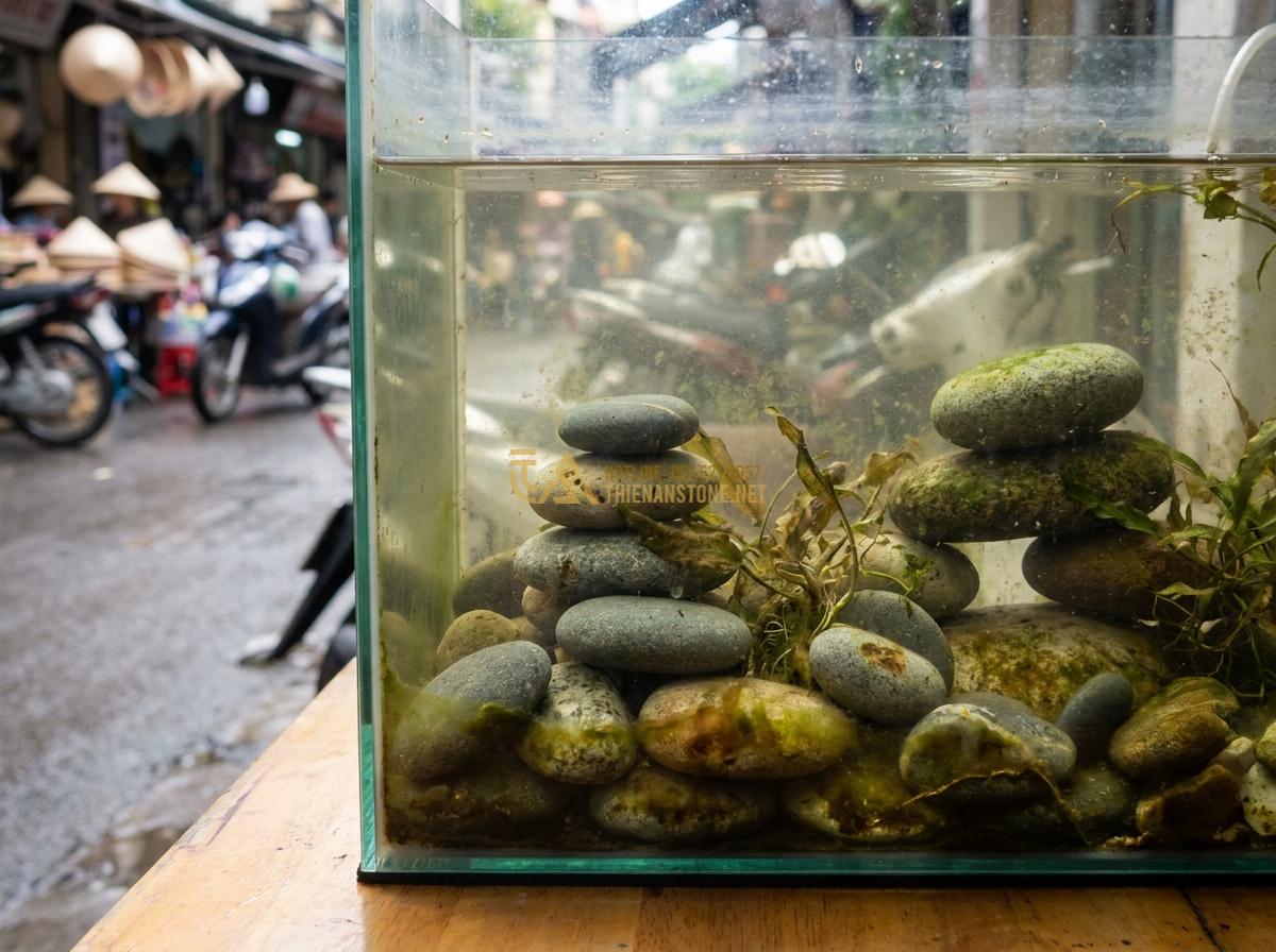 Hướng Dẫn Setup Bể Thủy Sinh & Hồ Biotop Đá Cuội Từ A-Z Cho Người Mới - Common mistakes in pebble aquarium setups like unstable rock structures, cloudy 