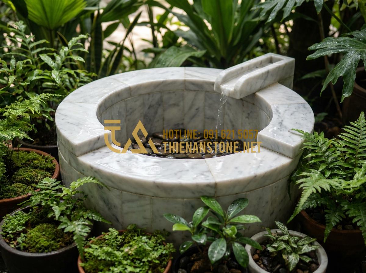 Kết hợp giếng đá với tiểu cảnh lu nước: Nghệ thuật sắp đặt sân vườn đẳng cấp - Tạo ảnh tiếng Anh: Different types of natural stones displayed side-by-side: smo