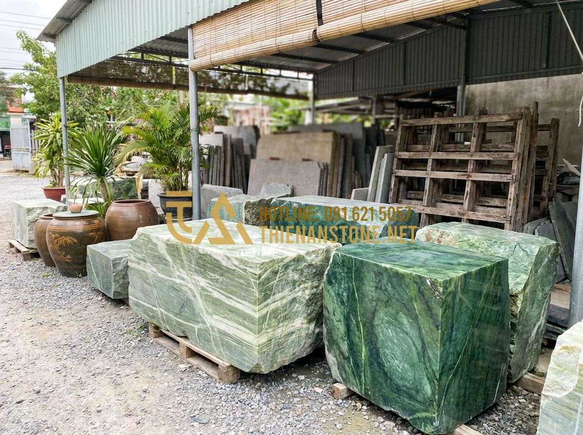 Kích Thước Cuốn Thư Đá Chuẩn Thước Lỗ Ban Mang Lại Tài Lộc Cho Gia Tộc - Premium selection of natural stone blocks including green rêu granite suitable f