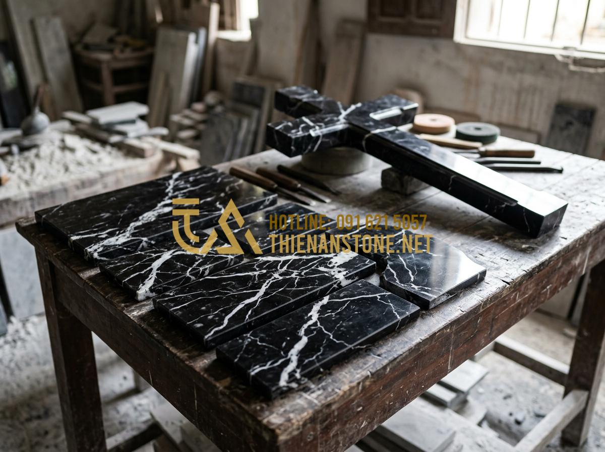 Mẫu Bàn Thờ Công Giáo Đơn Giản: Sự Tinh Tế Trong Không Gian Sống Tối Giản - Hình 4 Mẫu Bàn Thờ Công Giáo Đơn Giản: Sự Tinh Tế Trong Không Gian Sống Tối Giản - Tạo ảnh tiếng Anh: A collection of different natural stone types used for Cathol