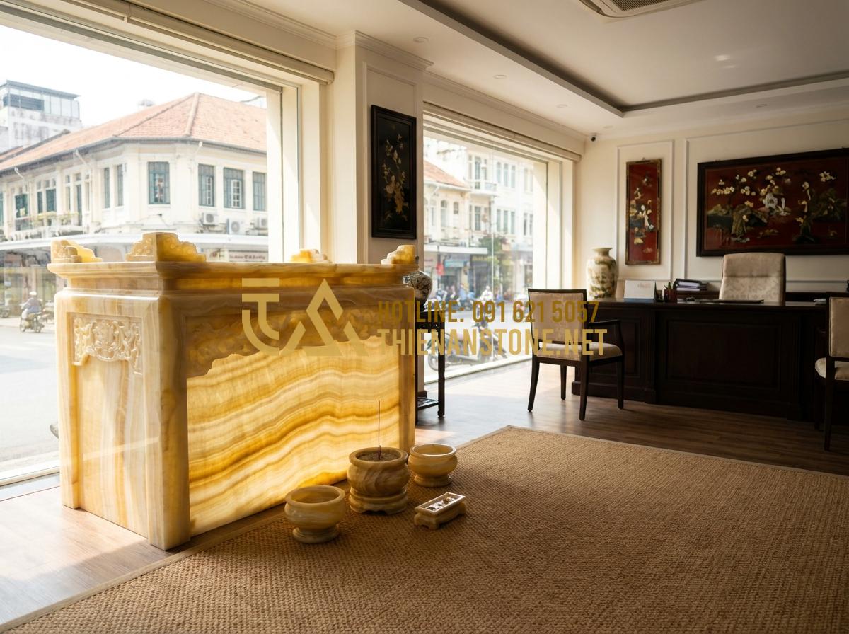 Mua Bàn Thờ Ông Địa Bằng Đá TPHCM: Top 5 Địa Chỉ Uy Tín Và Chất Lượng Nhất - A wide-angle photo of a luxuriously decorated business office in Ho Chi Minh Cit