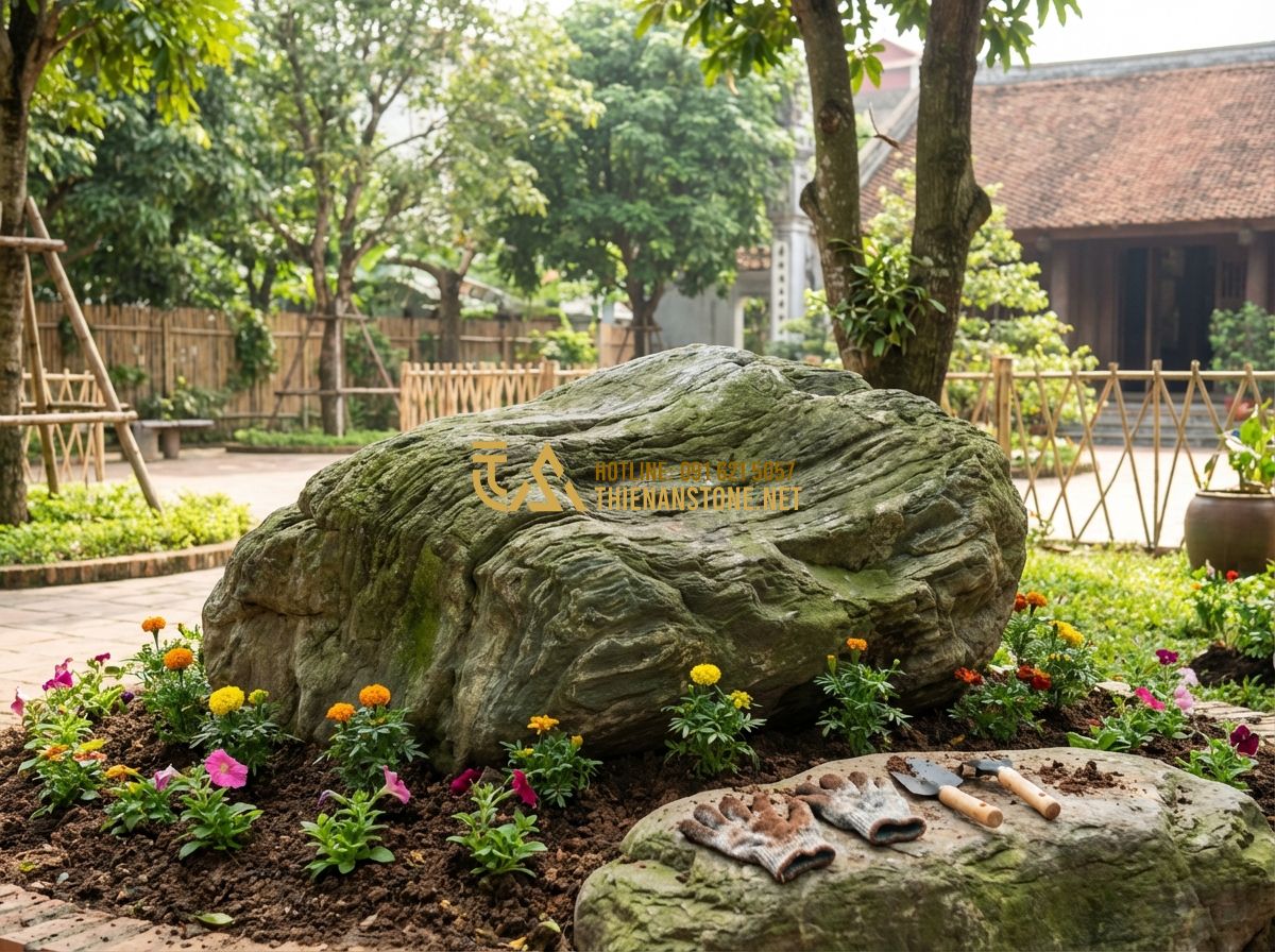Thiết Kế Sân Vườn Trường Mầm Non - Khu Vui Chơi An Toàn & Xanh - Hình 3 Thiết Kế Sân Vườn Trường Mầm Non - Khu Vui Chơi An Toàn & Xanh - Tạo ảnh tiếng Anh: A heartwarming scene in a preschool garden where a teacher an