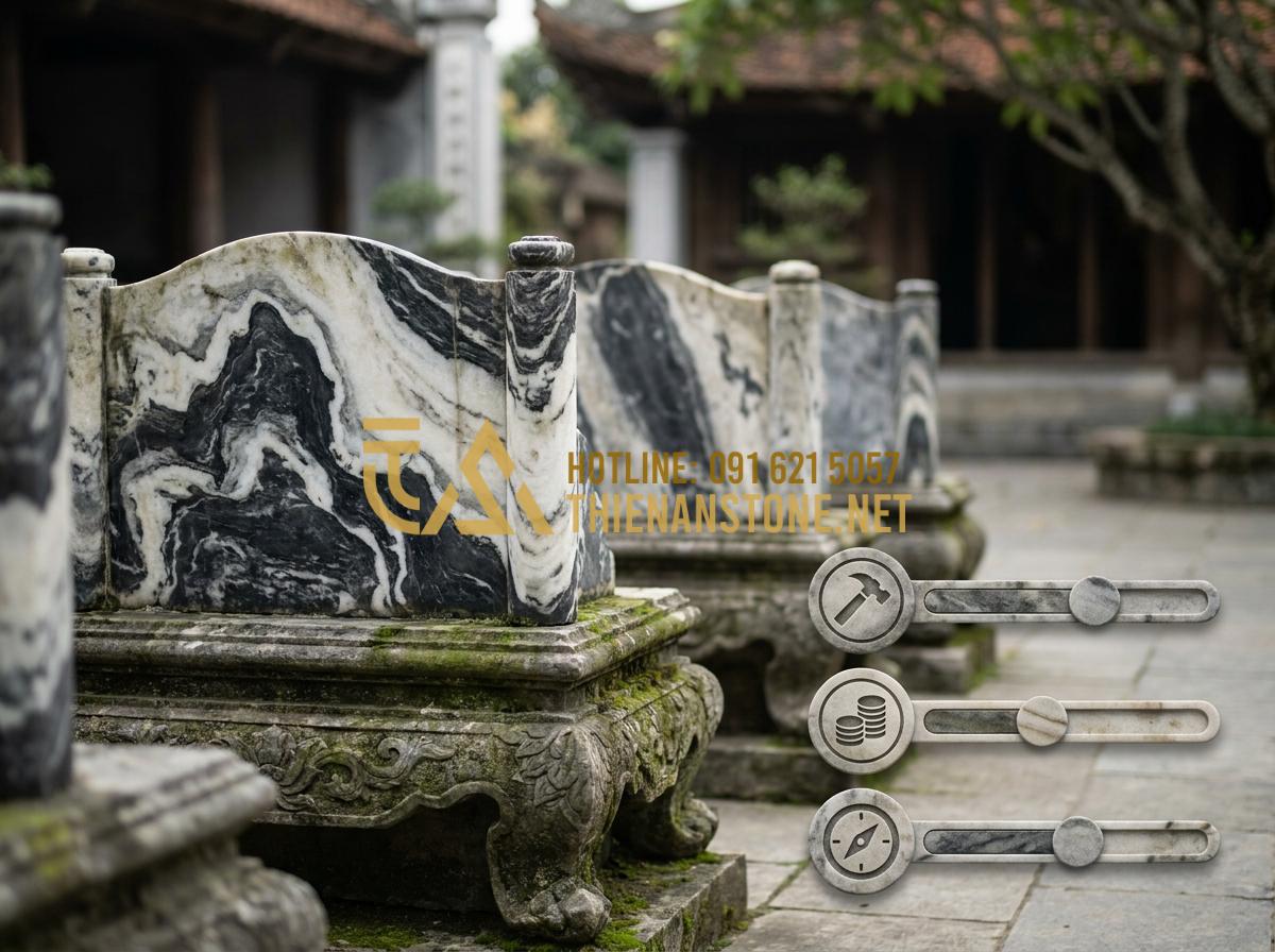 Top 99+ Mẫu Cuốn Thư Đá Đẹp Chuẩn Phong Thủy Cho Lăng Mộ Năm 2026 - Hình 17 Top 99+ Mẫu Cuốn Thư Đá Đẹp Chuẩn Phong Thủy Cho Lăng Mộ Năm 2026 - Comparative chart visualization and side-by-side photos of different stone types