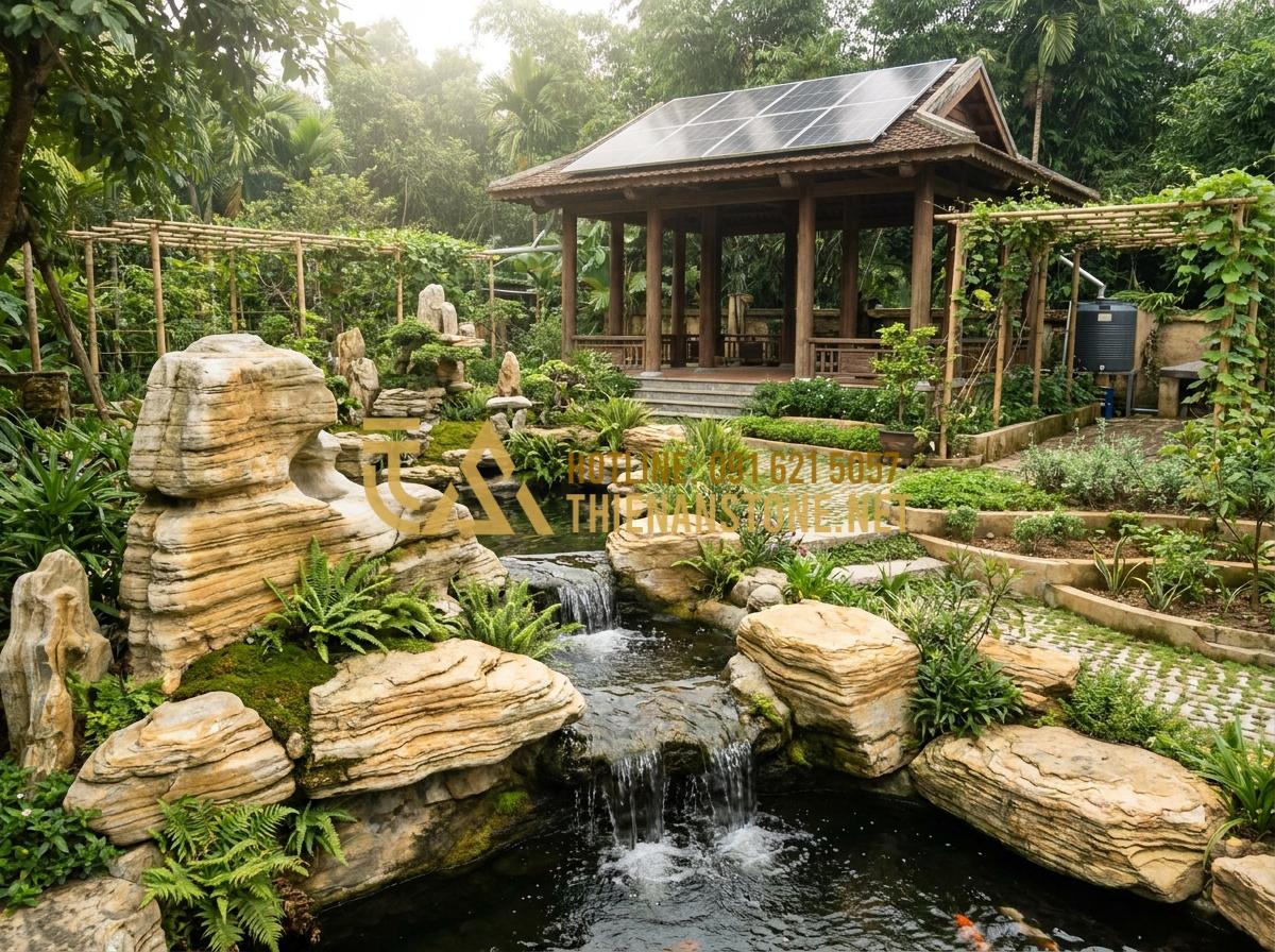 Vì Sao Đá Cổ Thạch Nghệ An Lại Được Giới Chơi Cây Cảnh Săn Lùng? - Hình 20 Vì Sao Đá Cổ Thạch Nghệ An Lại Được Giới Chơi Cây Cảnh Săn Lùng? - Future vision of modern sustainable garden designs heavily featuring Nghe An anc