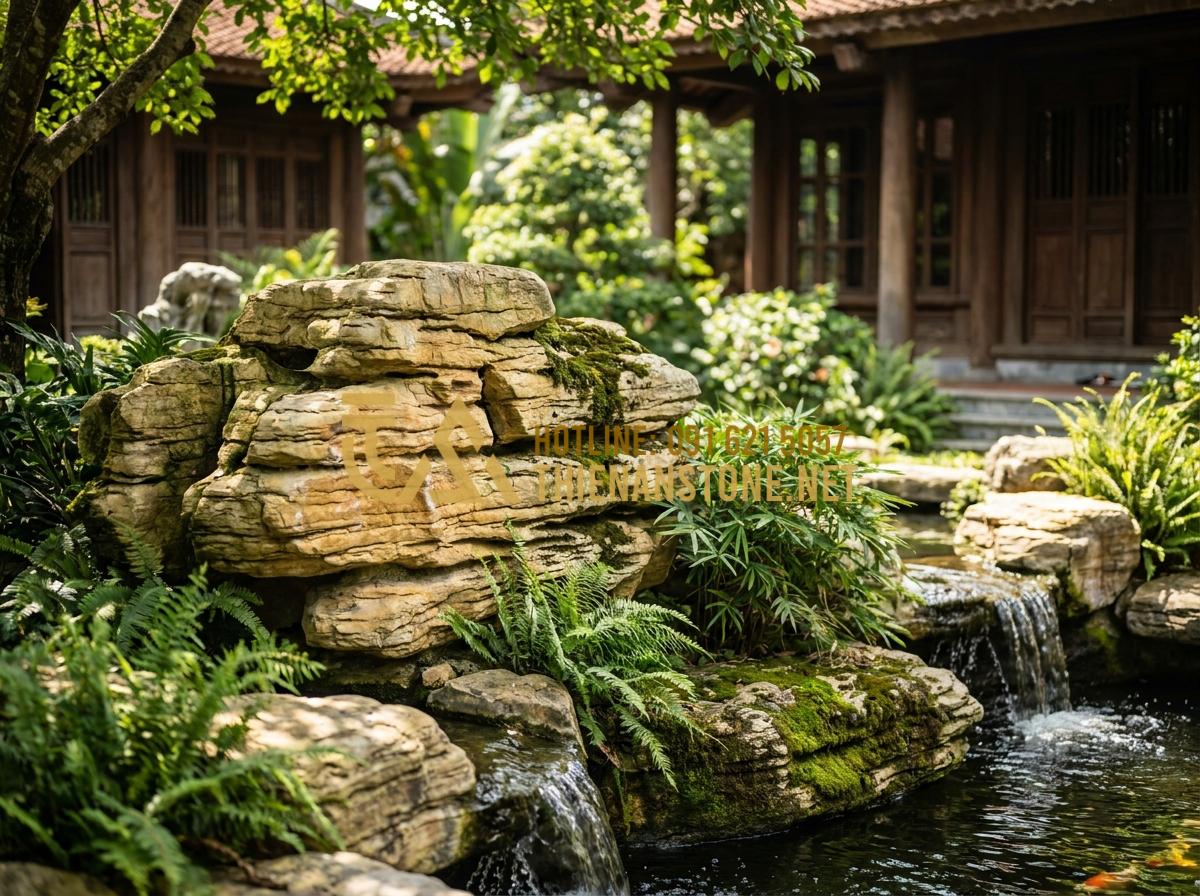 Vì Sao Đá Cổ Thạch Nghệ An Lại Được Giới Chơi Cây Cảnh Săn Lùng? - Hình 6 Vì Sao Đá Cổ Thạch Nghệ An Lại Được Giới Chơi Cây Cảnh Săn Lùng? - Beautiful arrangement of Nghe An ancient stones highlighting durability, color h